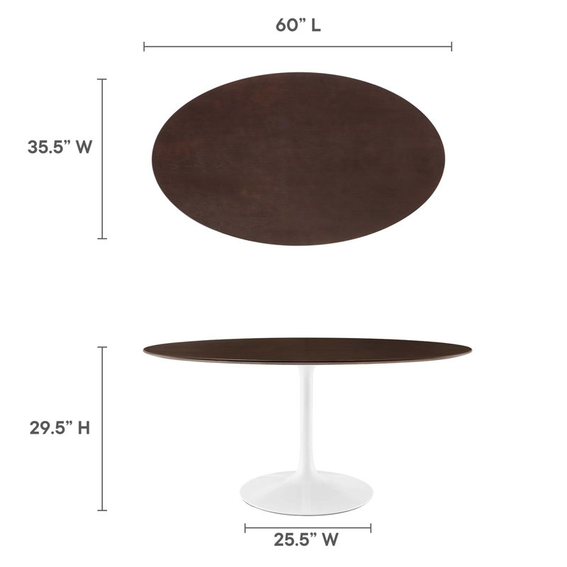 Table de salle à manger Akendra, L 60 po x L 60 po, Noyer, Standard (hauteur de 28,5 po)