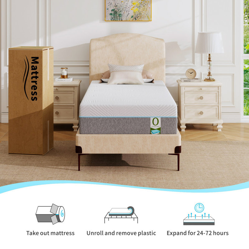 Matelas 12 po, mousse viscoélastique gélifiée rafraîchissante, Simple extra long