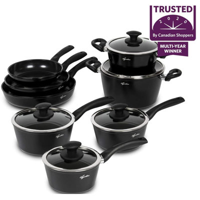 Batterie de cuisine aluminium antiadhésive 13 pièces lagostina
