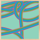 Turquoise Twist By Jacques Pilon - Framed Wall Art
