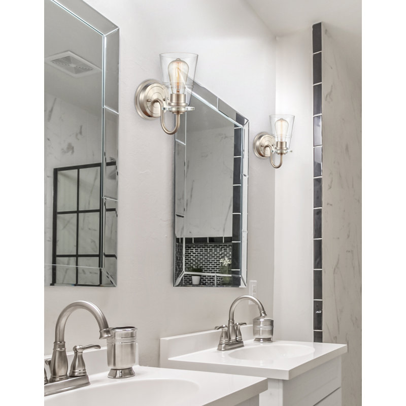 Hayman Dimmable Bath Sconce, LED, Satin nickel