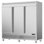 82 In. 72 Cu. Ft. 3 Door Commercial Reach In Freezer Stainless Steel