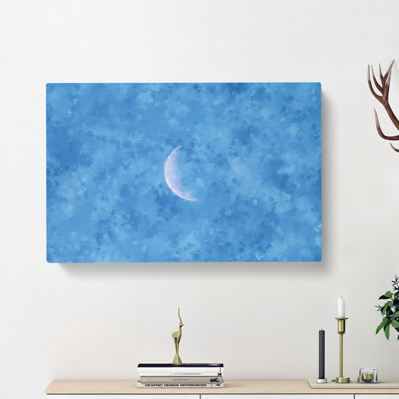Moon In Morning Light - Print, Wrapped Canvas, 35cm H x 50cm W x 3cm D