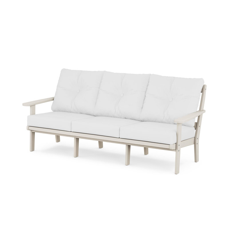 Lakeside Mission Deep Seating Sofa, Mahogany, Cast Ash