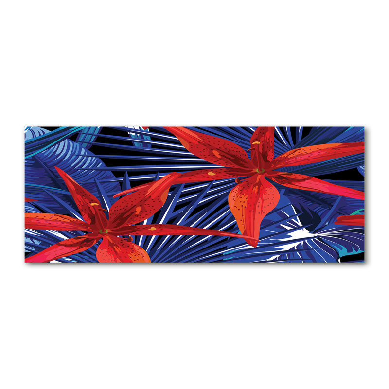 Tropical Flowers - Wrapped Canvas Print