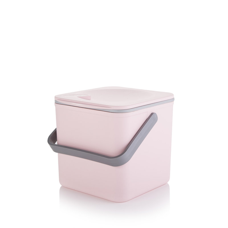 Plastic Manual Lift Recycling Bin - 3.5L, Pink
