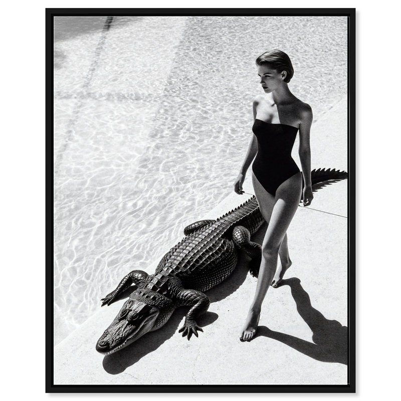 Reptilian Elegance II Print by Oliver Gal, 21"H x 17"W, Black Floater Frame
