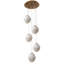 Chandelier Icarus Antique Brass Finish Alabaster