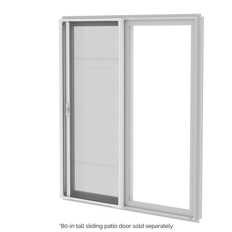 Larson Brisa 36"W x 80"H White Retractable Screen For Patio Doors