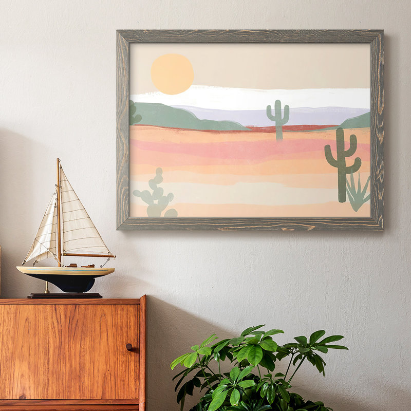 " Cactus Plateau II ", 14" H x 20" W, Gray
