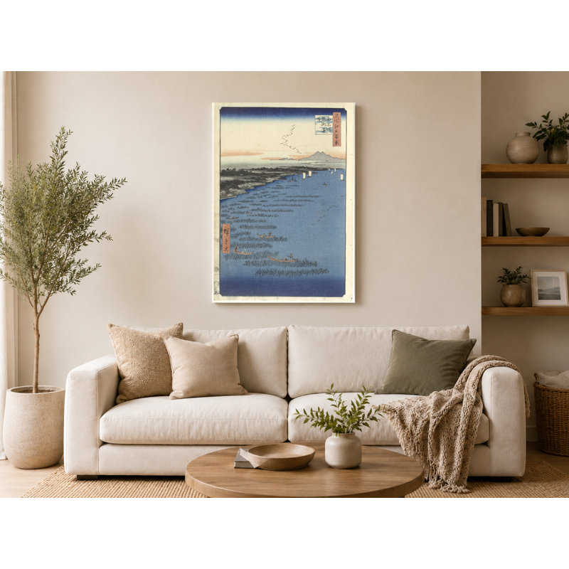 South Shinagawa and Samezu Coast (1857) - Portrait, art mural sur toile, 30" W x 20" H