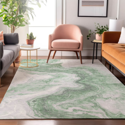 Premium Machine Washable Metinaro AMF1706 Abstract Rug