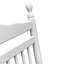 Chaise berçante balcon en blanc - bois franc massif, assise et accoudoirs larges et confortables, dossier solide, assemblage facile requis, limite de poids de 280 lb pour adulte pour les espaces extérieurs sur le porche, bois franc