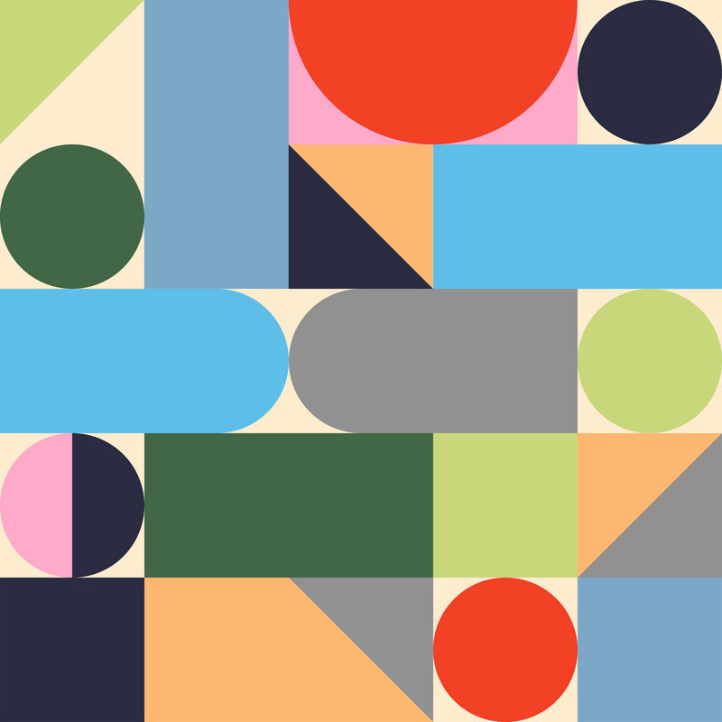 Geometric Figures 2 Print, 31" H x 31" W, Wrapped Canvas