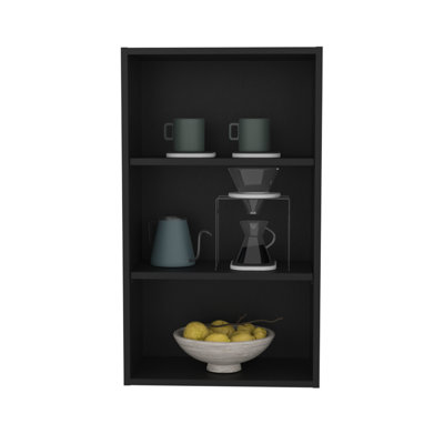 Modern Wall Storage Cabinet, For Office And Living Room Organization 3 Cabinet, Sleek Look Spaces