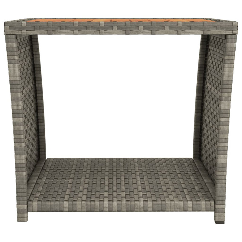 Leo-John Square Steel Outdoor Side Table - 45 cm W 45 cm D, Brown, Grey