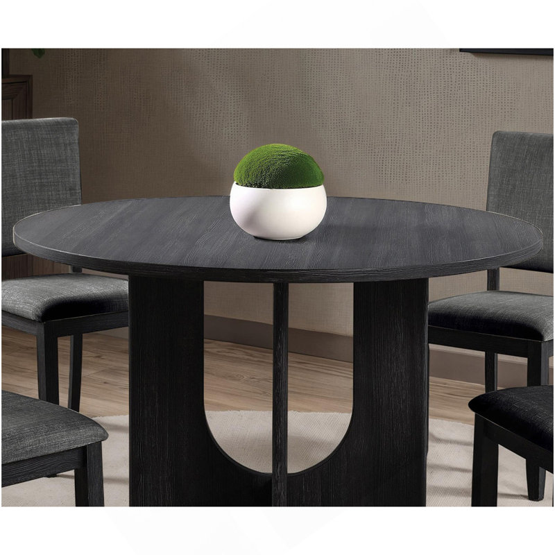 Ensemble de salle à manger 5 pièces de style contemporain, Gris foncé