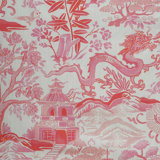 Gardens of Chinoise Fabric in Cherry Blossom Pink