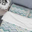 Ensemble de housse de couette à motif abstrait en zigzag blanc et polyester blanc-221345259