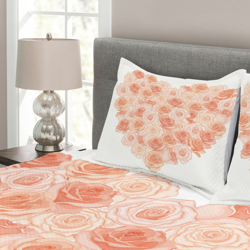 Adea Orange Bedspread Set, 220 x 264 cm