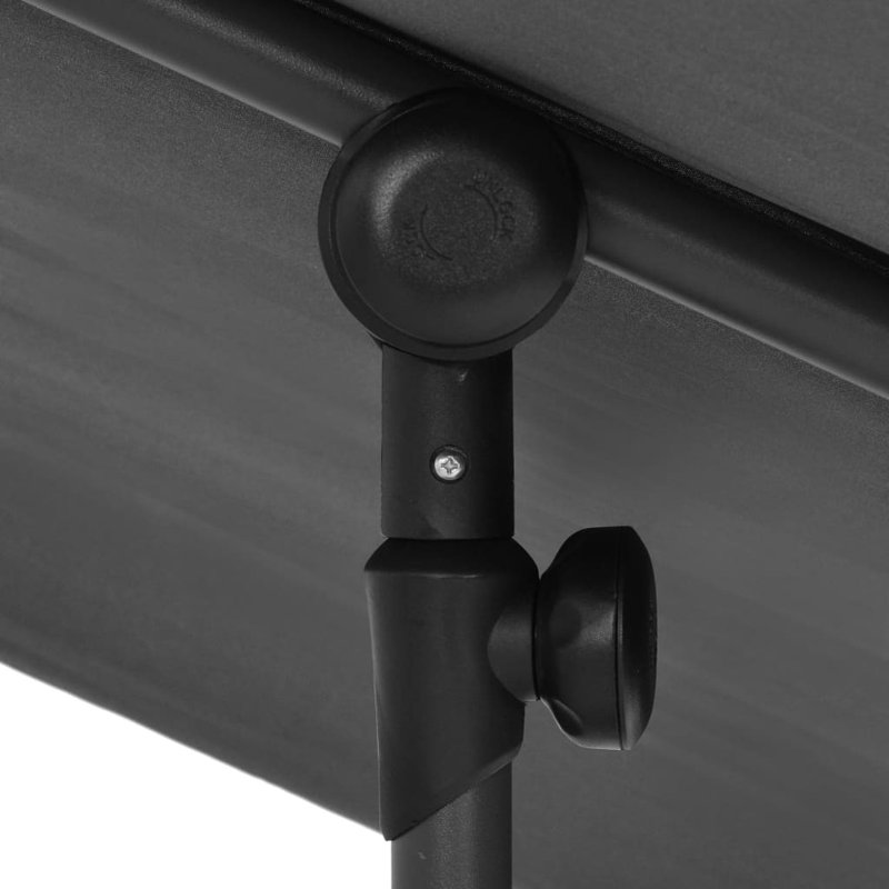 Anthracite Gray Rectangular Outdoor Market Umbrella with Aluminum Pole
