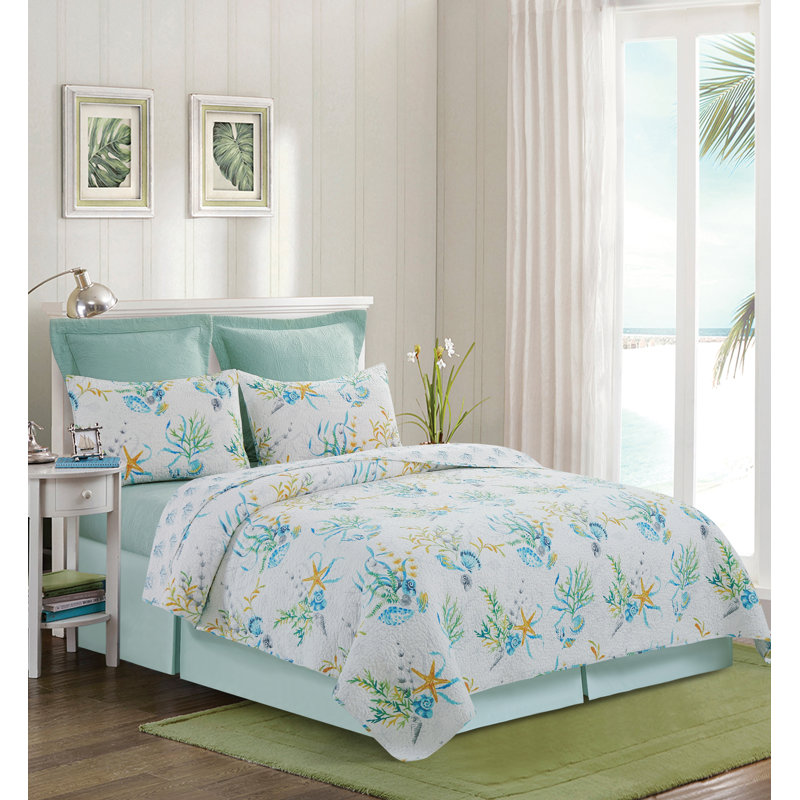 Marlowe Sound Quilt Set, King Coverlet / Bedspread + 2 King Shams