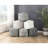 Modern Corduroy Square Pouf , Non-Slip Footstool, 16" Dimensions, 300Lbs Weight Capacity In Corduroy, Footrest, Bearing, 16"X16