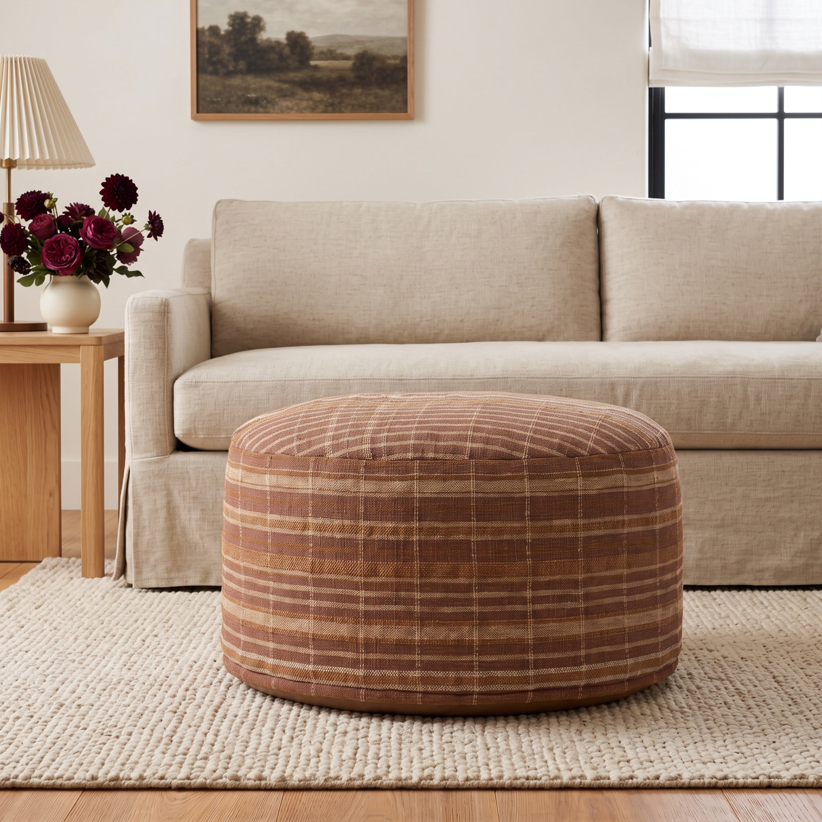 Chris Loves Julia x Loloi 36" Upholstered Pouf