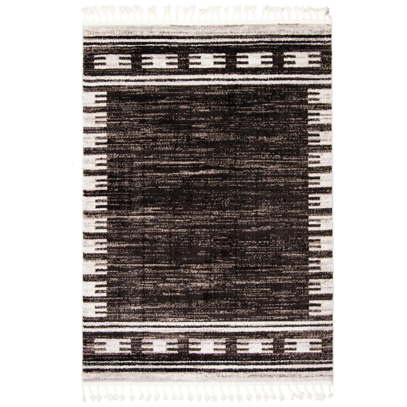 Tapis noir Whittney Harmony, Rectangle 5 pi 2 po x 7 pi 5 po