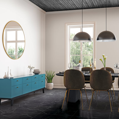 Black Marble Look 24 in. x 48 in. Porcelain Floor and Wall Tile (15.50 sq. ft.)