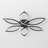 Reveka 6-Light 30 Inches LED Modern Flush Mount Flower Shape with Remote Control