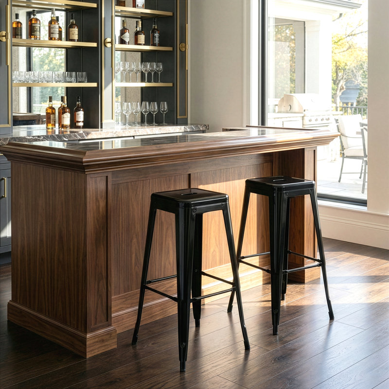 Jiro Counter Stool with Metal Frame