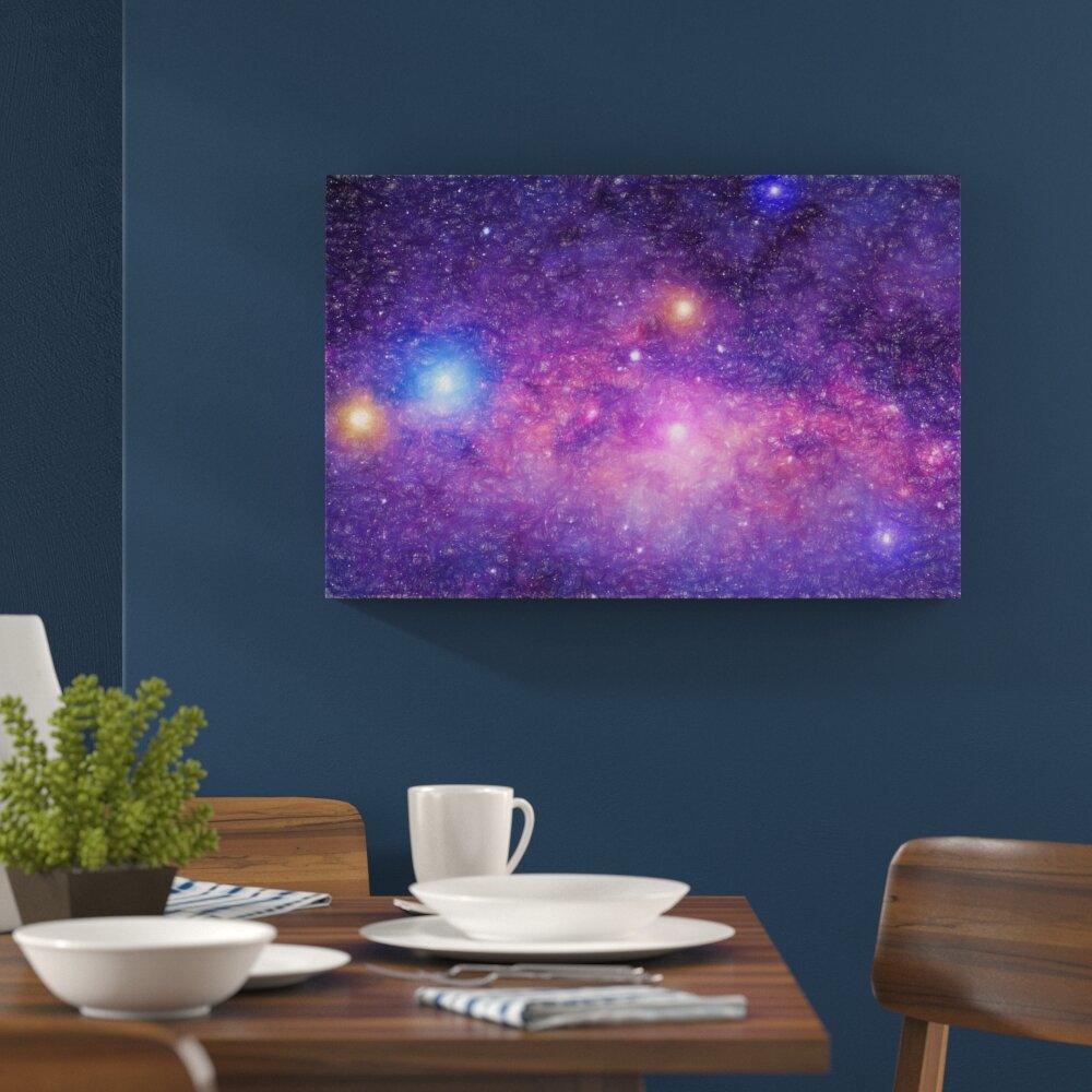 Leinwandbild „Wunderbarer Blick in das Universum“, Grafikdruck