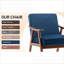 Fauteuil d'appoint à oreilles Mid-Century