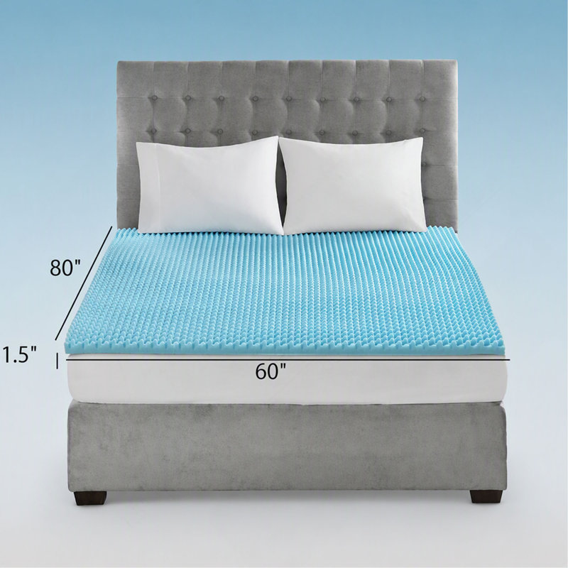 Surmatelas, hypoallergénique réversible toutes saisons, 1,5 po, 1.5", Grand lit