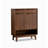 Minimalist Walnut Shoe Cabinet with Two Drawers