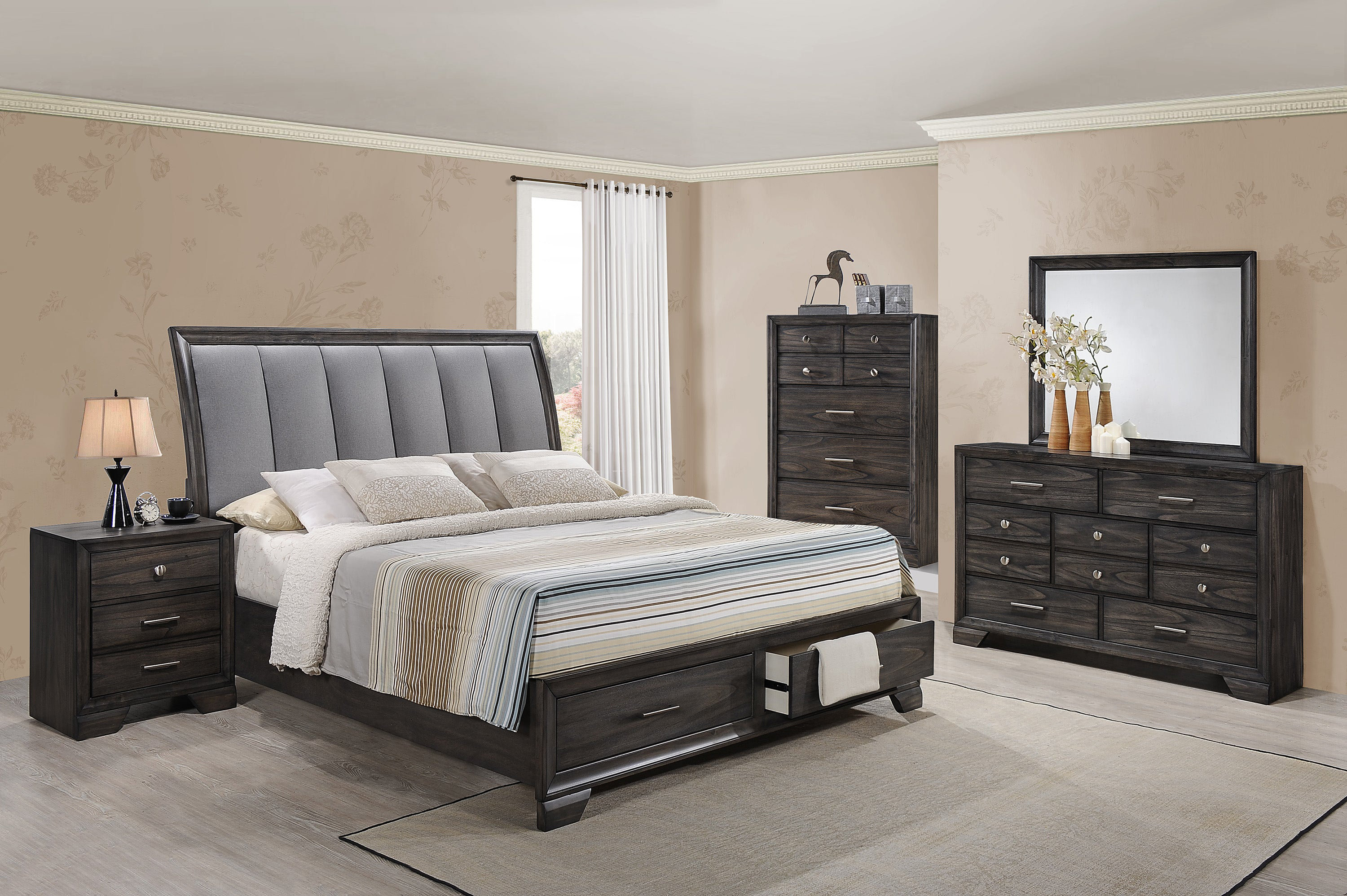 Russelyn Gray Platform Storage Bedroom Set from Ashley