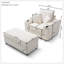 Chaise rembourrée avec repose-pieds Abegale-1025926515