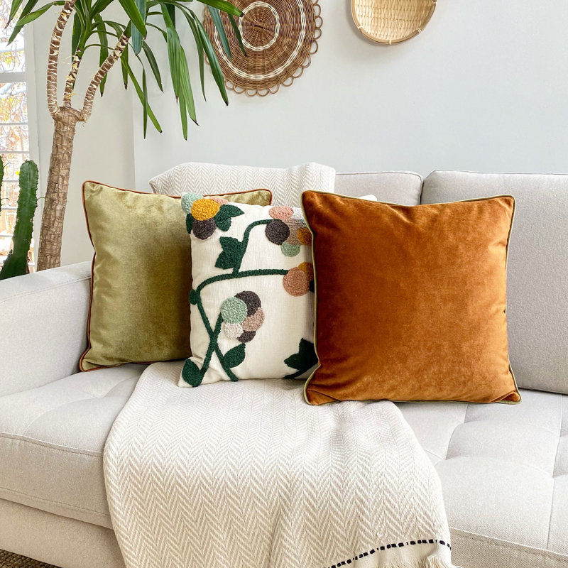 Housse de coussin carré en mélange de lin Coronel