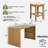 5 Pieces Outdoor Bar Set Included 1 Height Table & Four Stools With Cushions