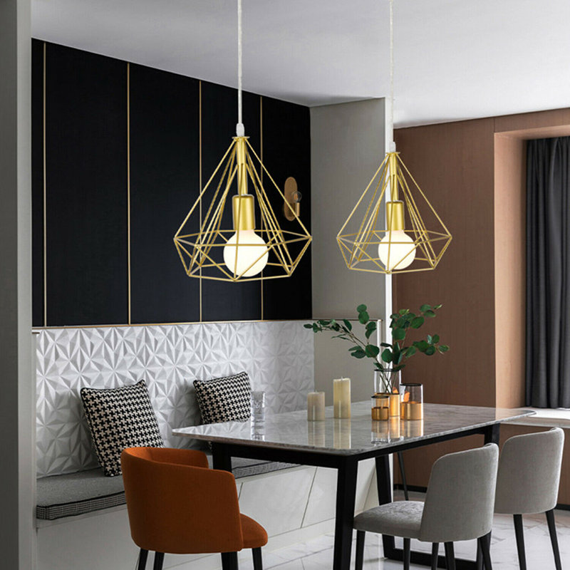 Burwell 1 - Light Gold Geometric Pendant