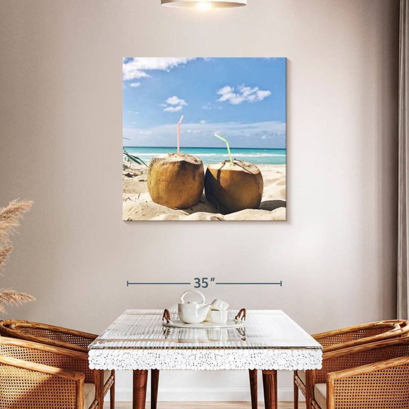 Yarlin Cuban Beach Coconuts, 36" H x 36" W
