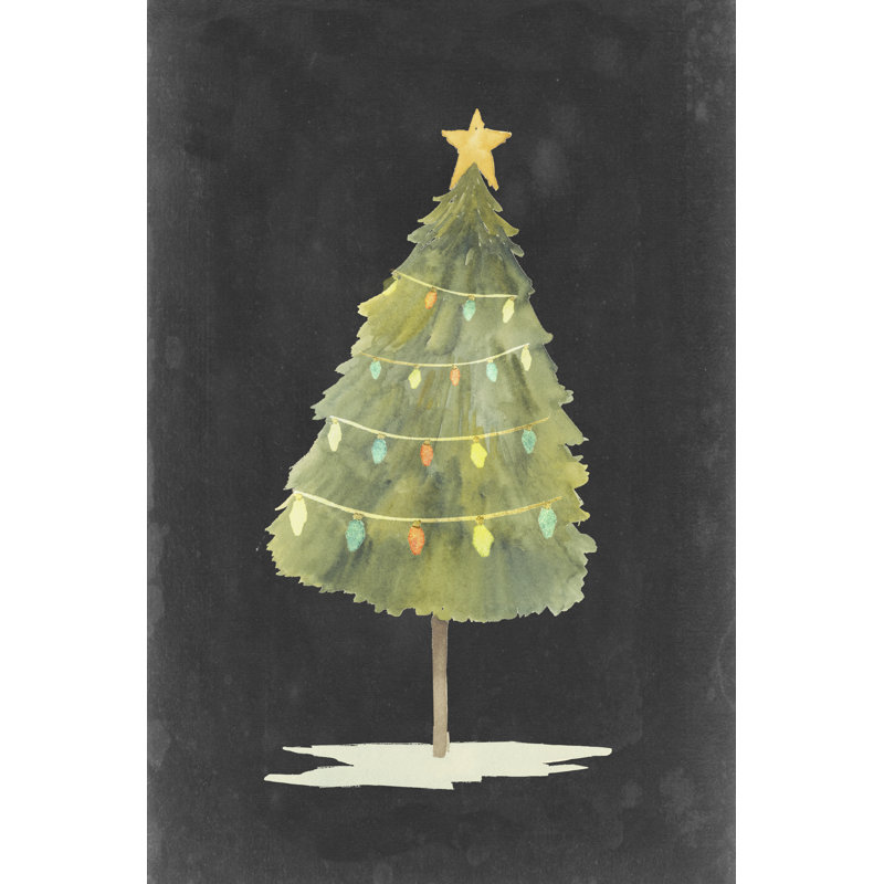 Christmas Glow I - Painting, 46 cm H x 30 cm W, Wrapped Canvas