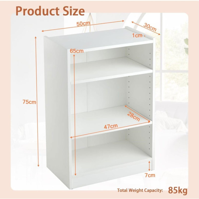 75cm H x 50cm W Standard Bookcase