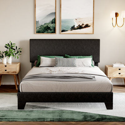 Avel Simple Rectangular Upholstered Platform bed