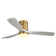52 Inch Decorative LED Ceiling Fan With Dimmable LED Light 6 Speed Remote 3 Solid Wood Blades Reversible DC Motor For Living Room
