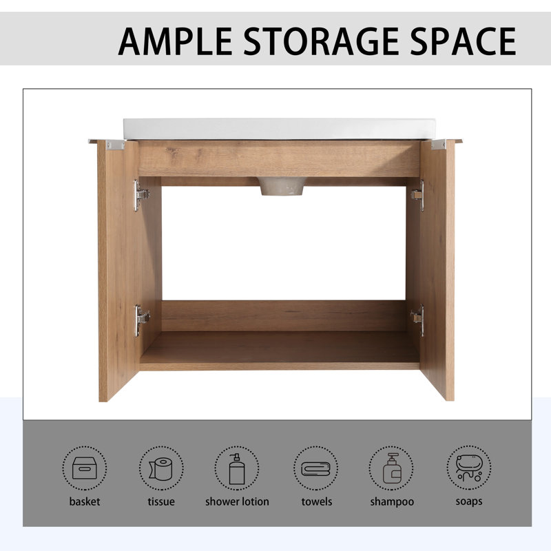 Multifunctional Wall-Mounted Bathroom Double Vanity Sets