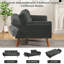 75,39 po Futon canapé-lit, canapé-lit rembourré convertible avec dossier inclinable-116622571