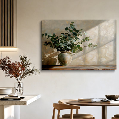 Modern Farmhouse Eucalyptus Leaves Canvas Wall Art