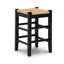 Ensemble de 2 tabourets de bar Anya, siège en ruppie tissée, cadre en bois noir Anya-108470655-108470659